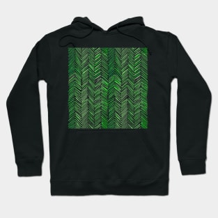 Watercolor Herringbone Pattern - Lime Green Hoodie